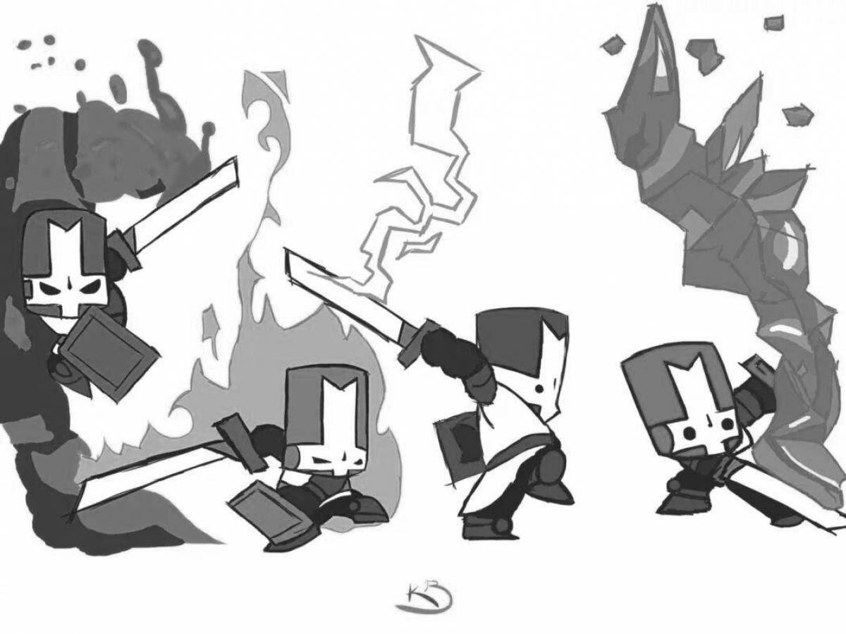 Majestic coloring of castle crashers