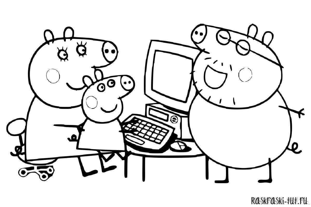 Photo Gorgeous peppa pig coloring book