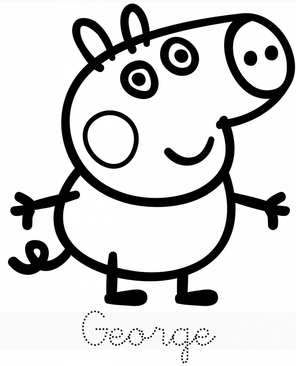 Coloring page sparkling peppa pig