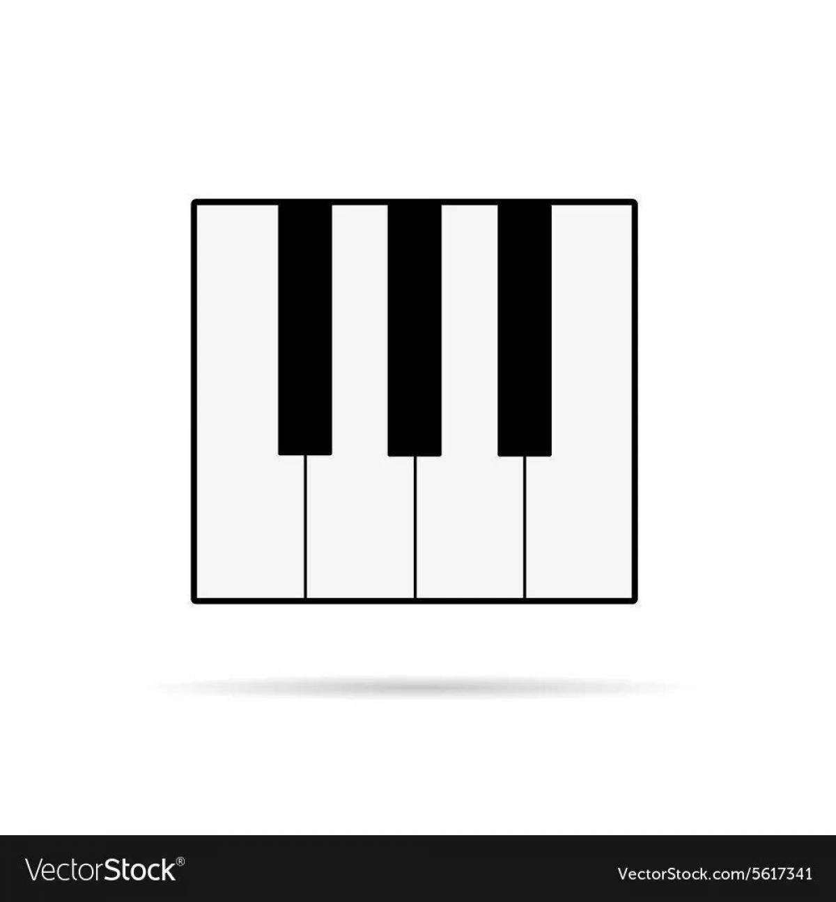 Colouring funny piano keys