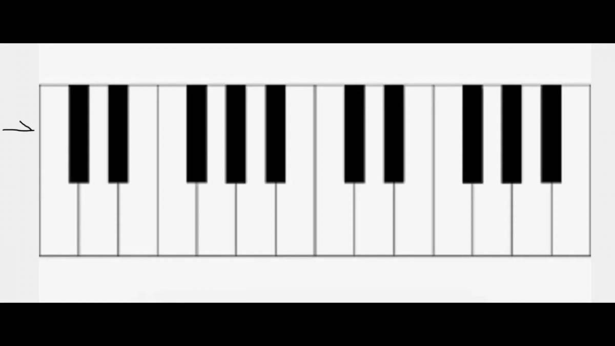 Exciting piano key coloring pages