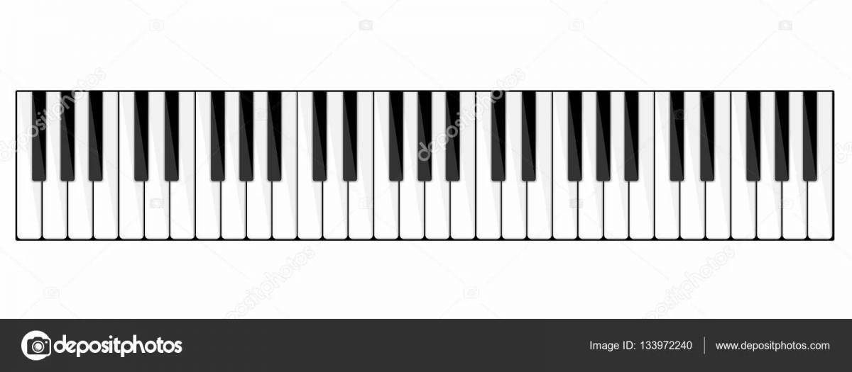 Раскраска анимированные клавиши пианино