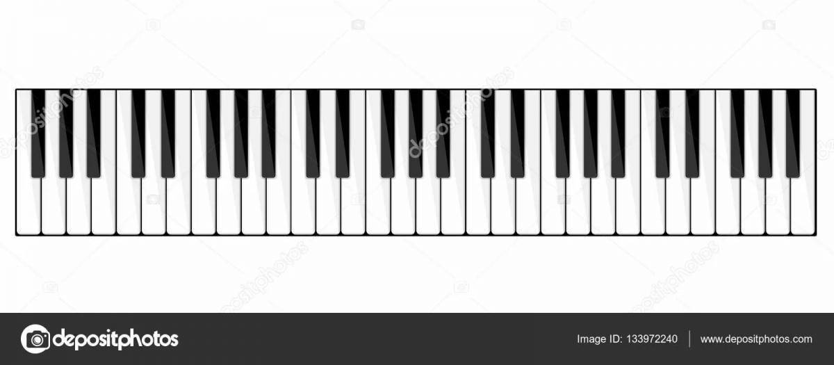 Coloring animated piano keys