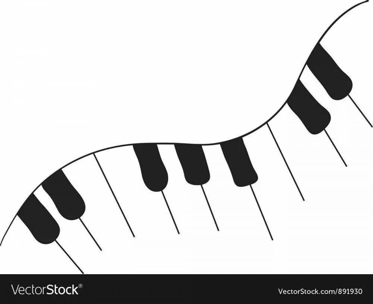 Раскраска клавиши джазового фортепиано