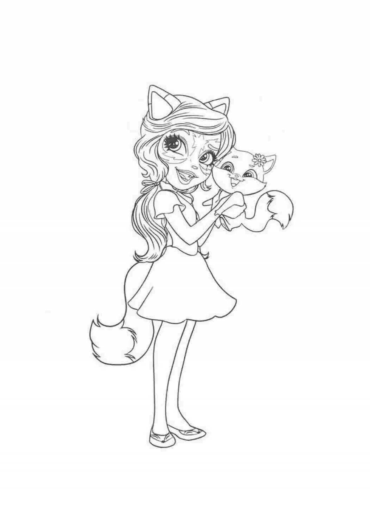 Fairy bunny coloring page