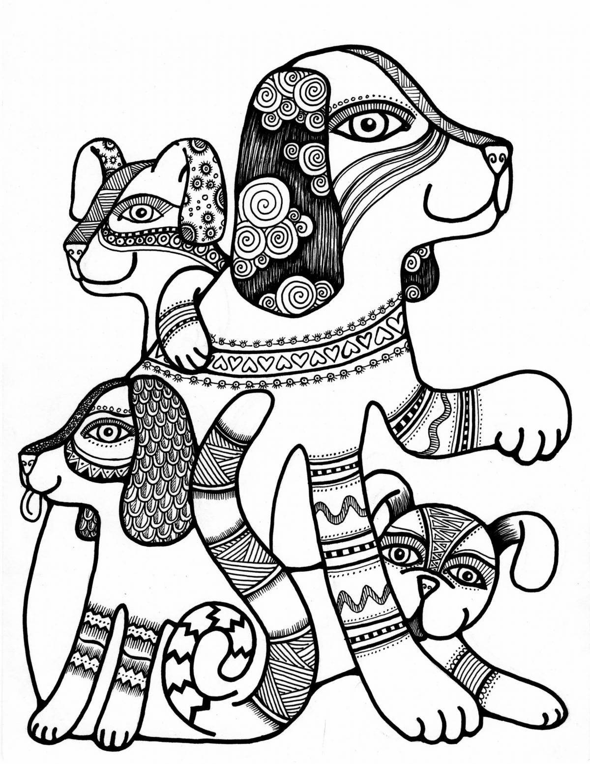 Radiant tachshund antistress coloring book