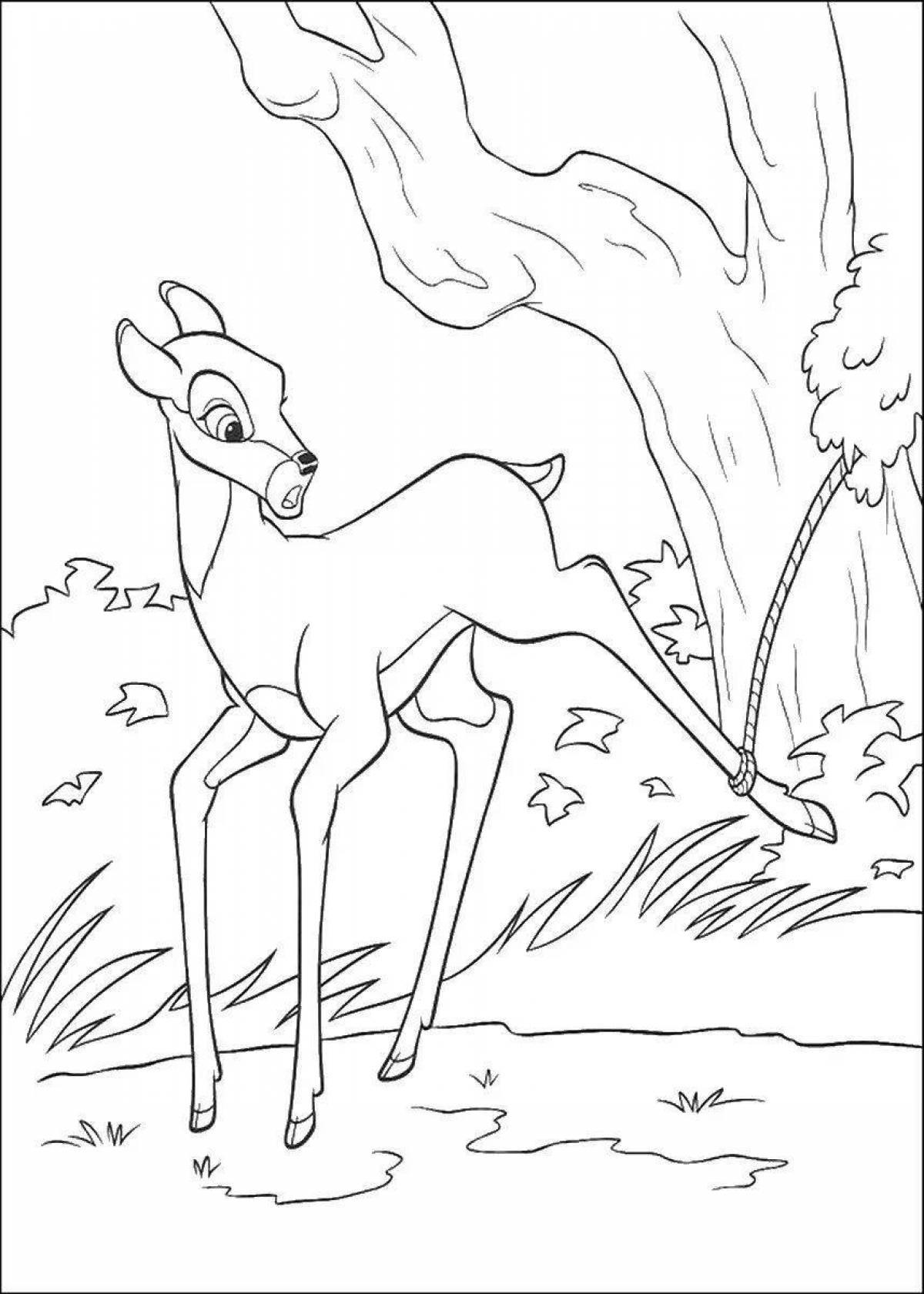 Coloring page adorable bambi 2