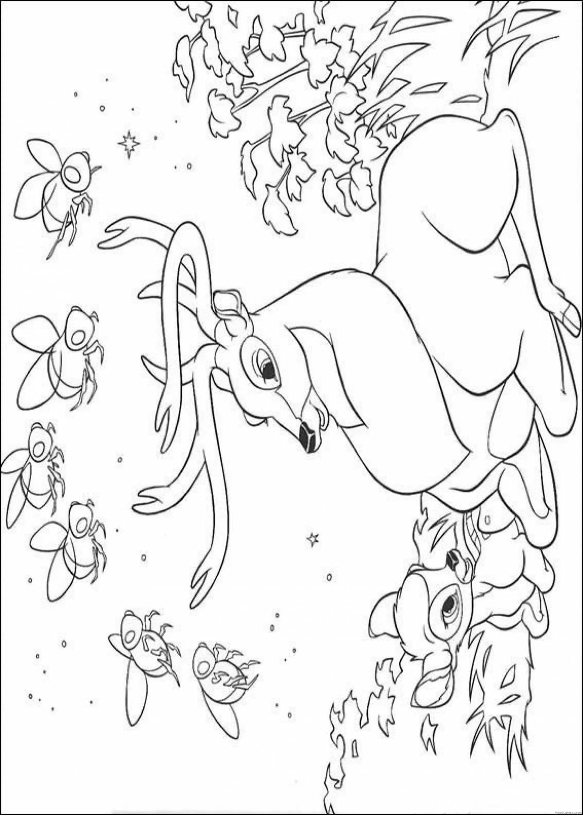 Amazing bambi coloring page 2
