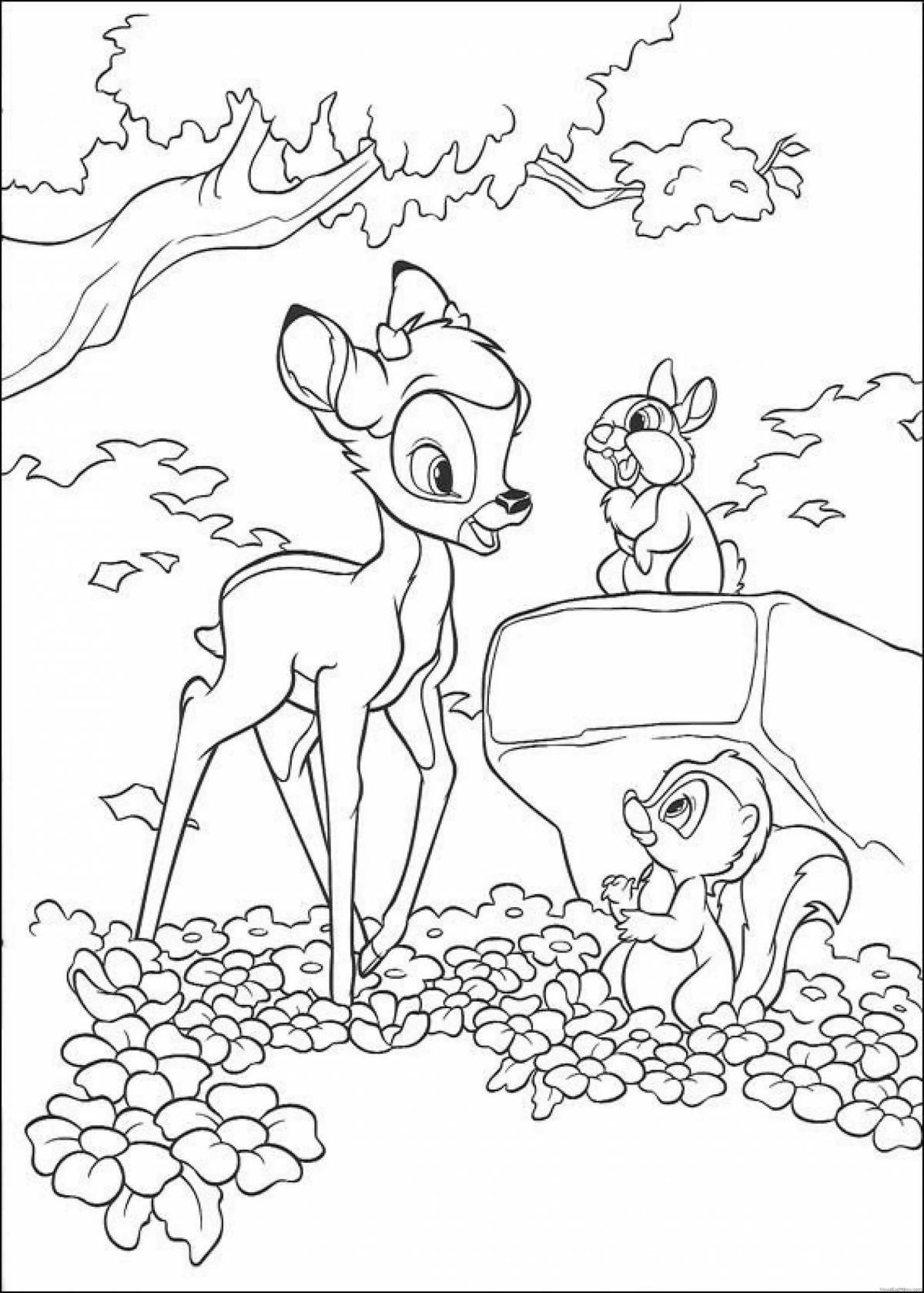 Coloring playful bambi 2
