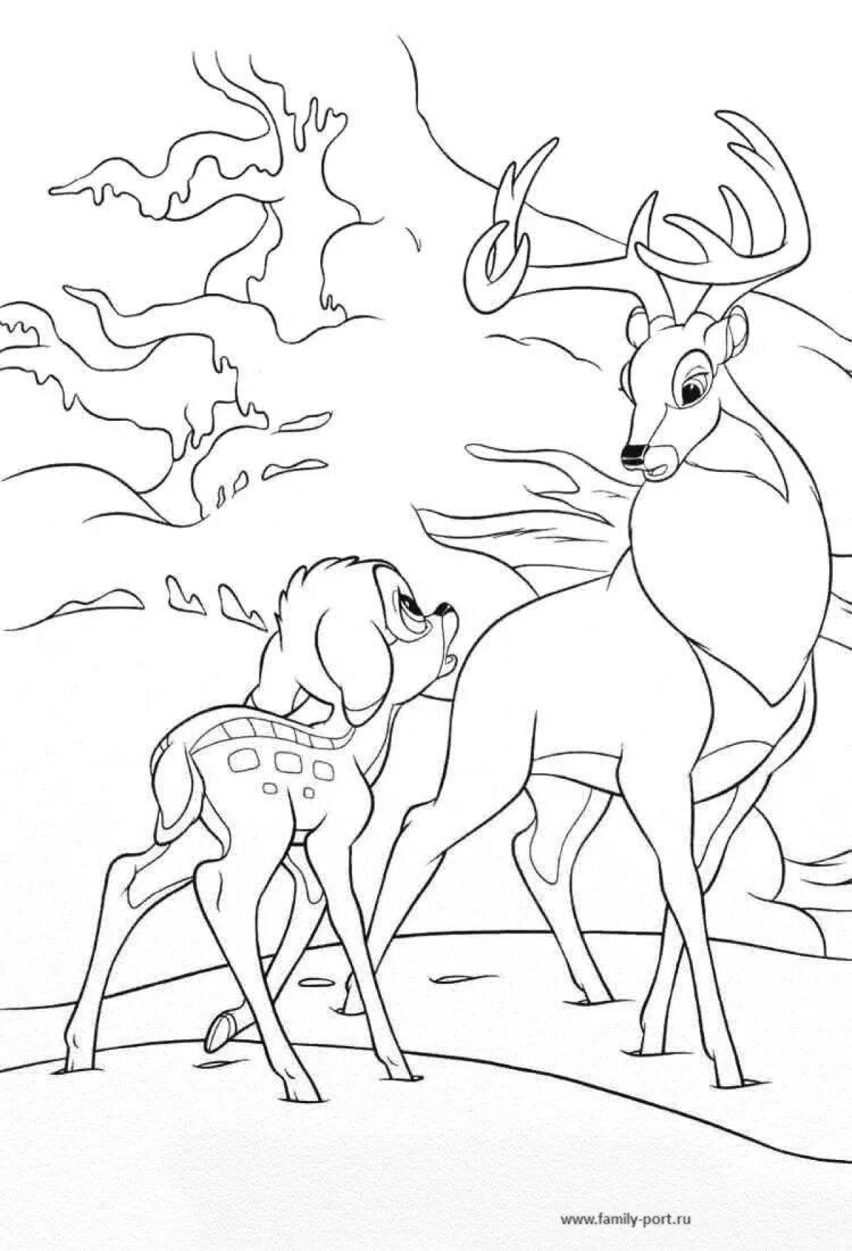 Coloring book magical bambi 2