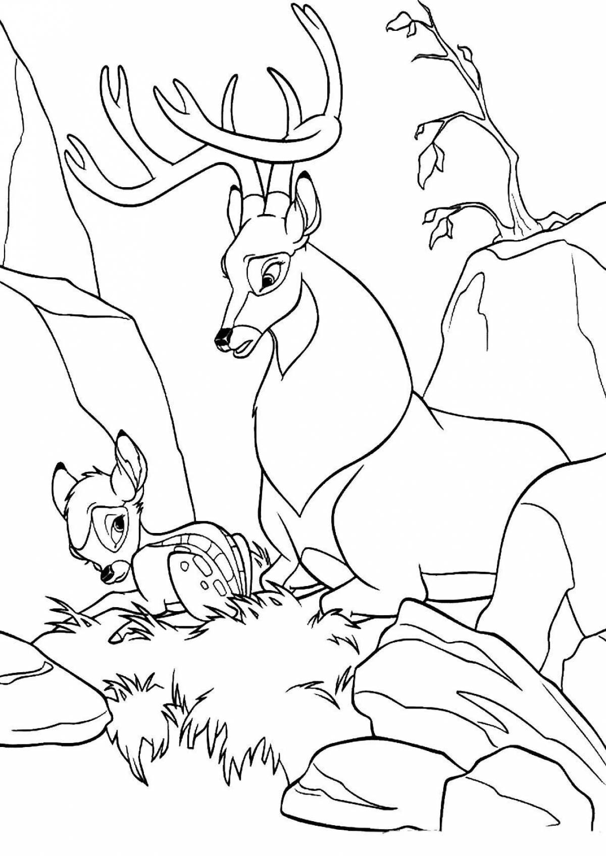 Exquisite bambi coloring 2