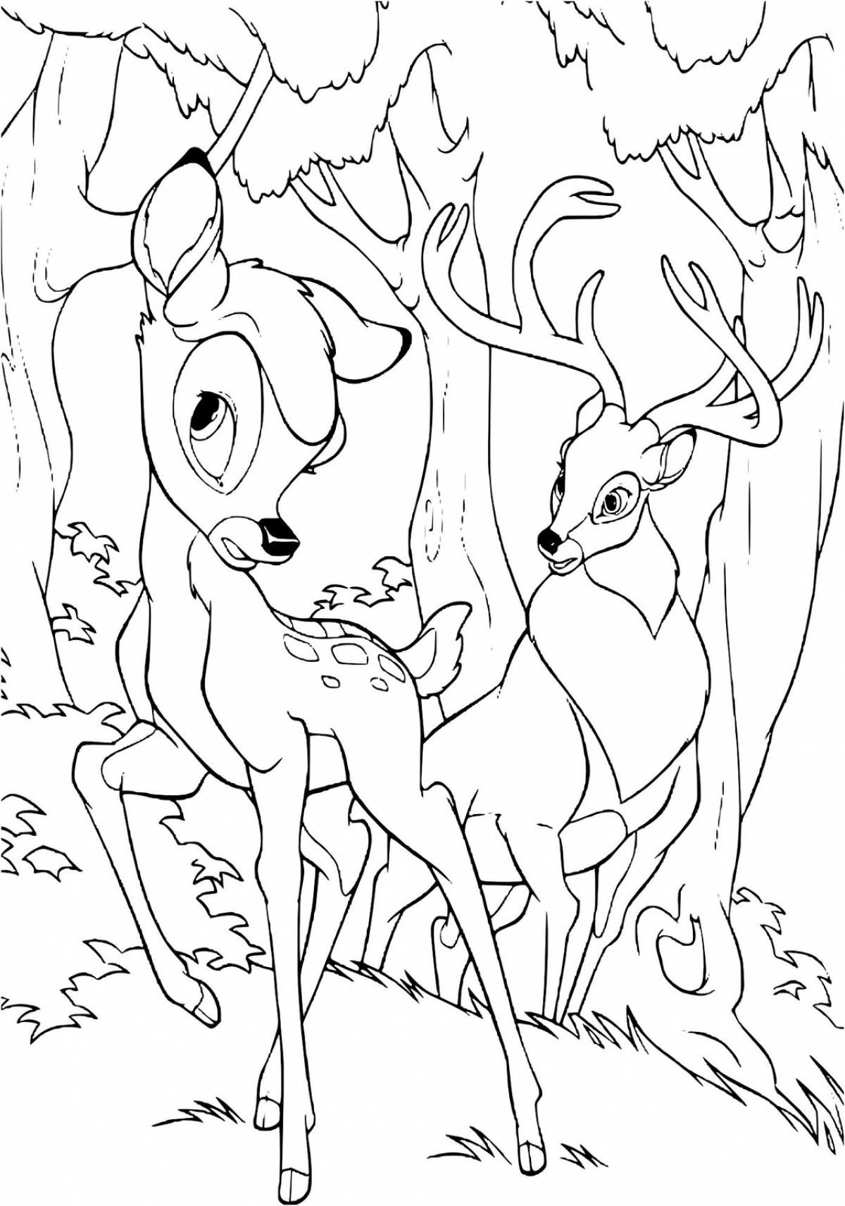 Coloring elegant bambi 2