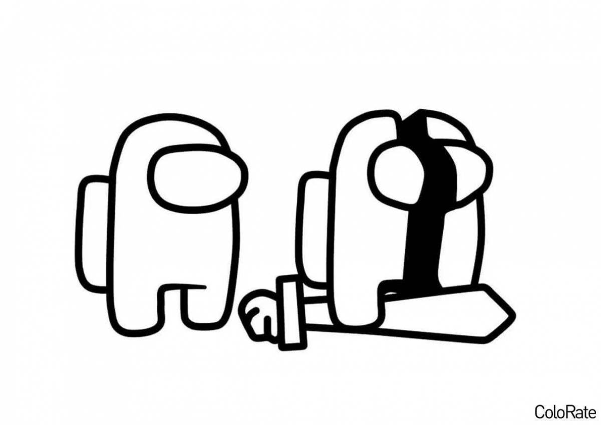 Colouring funny amogus traitor