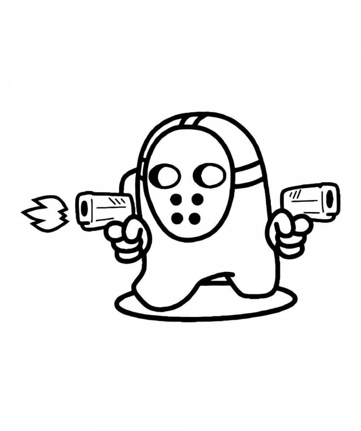 Amogus traitor inspirational coloring page