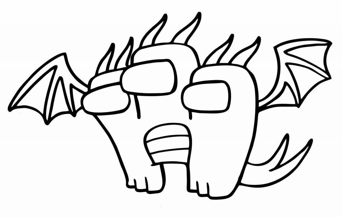 Amogus traitor coloring page unique