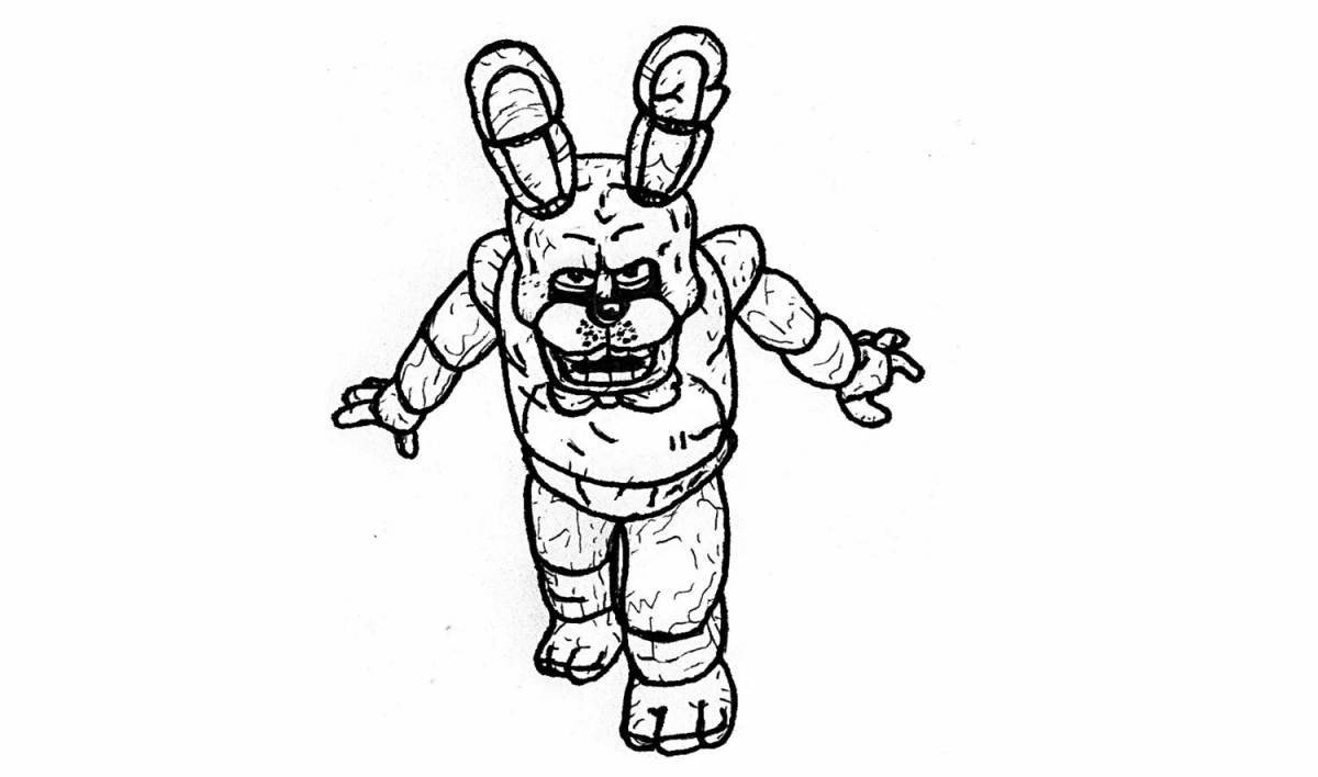 Animated rockstar bonnie coloring page
