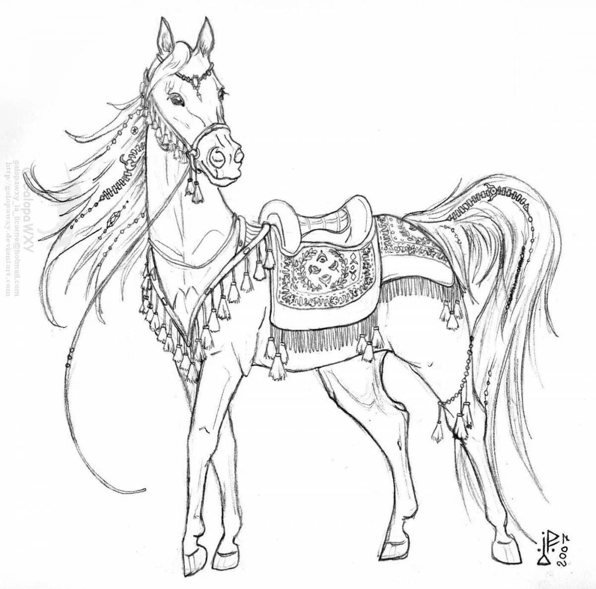 Playful star stable coloring page