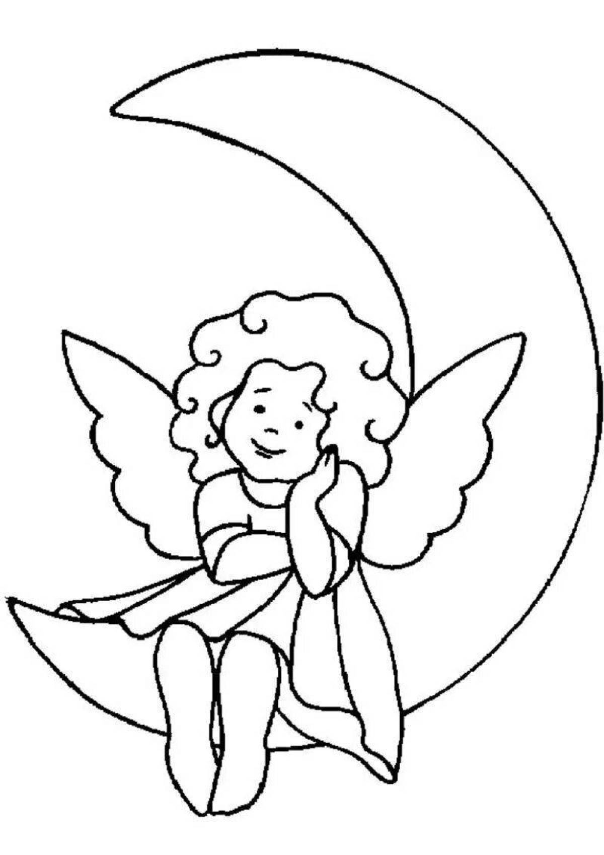 Gorgeous christmas angel coloring book