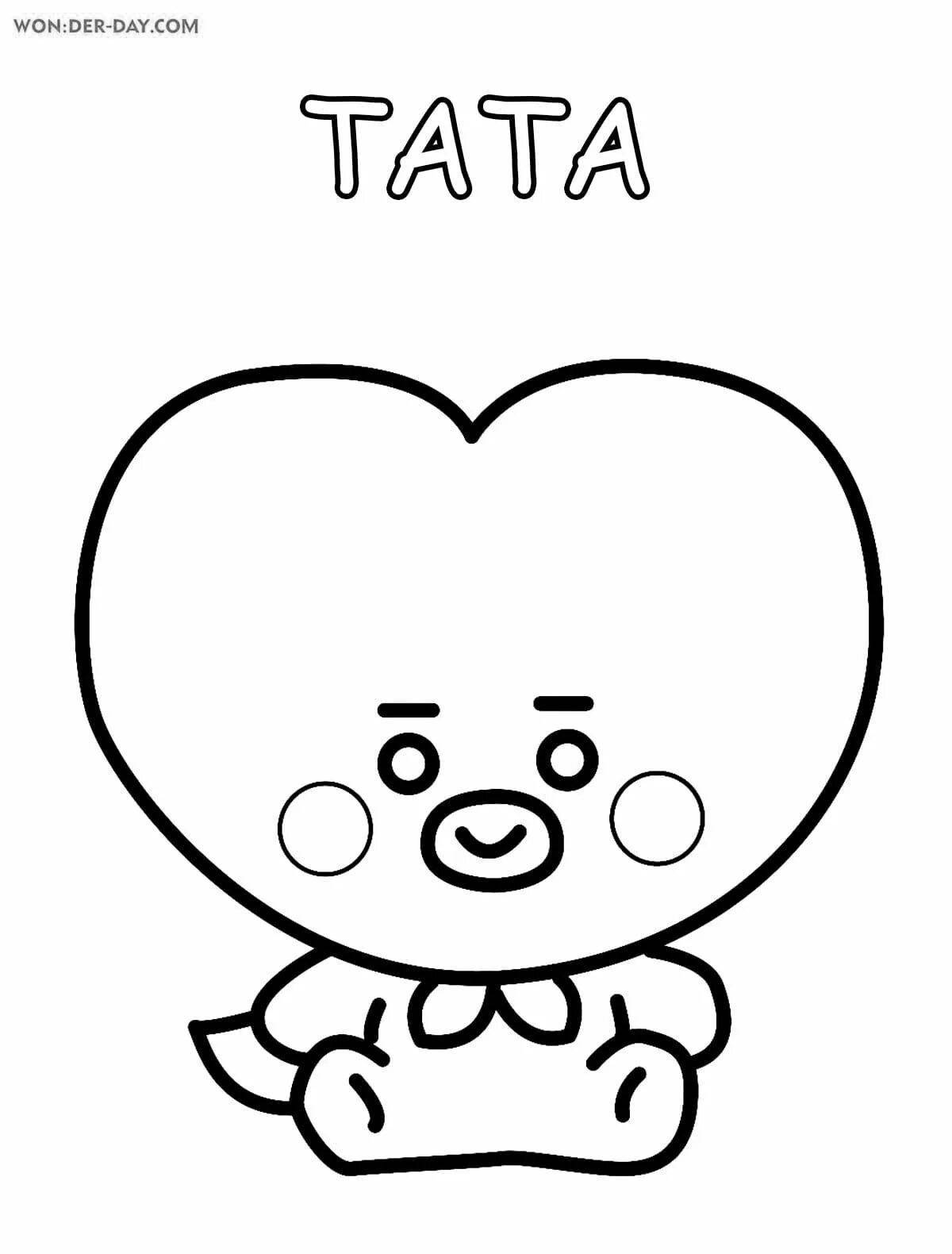 Cookie bt21 colorful coloring page
