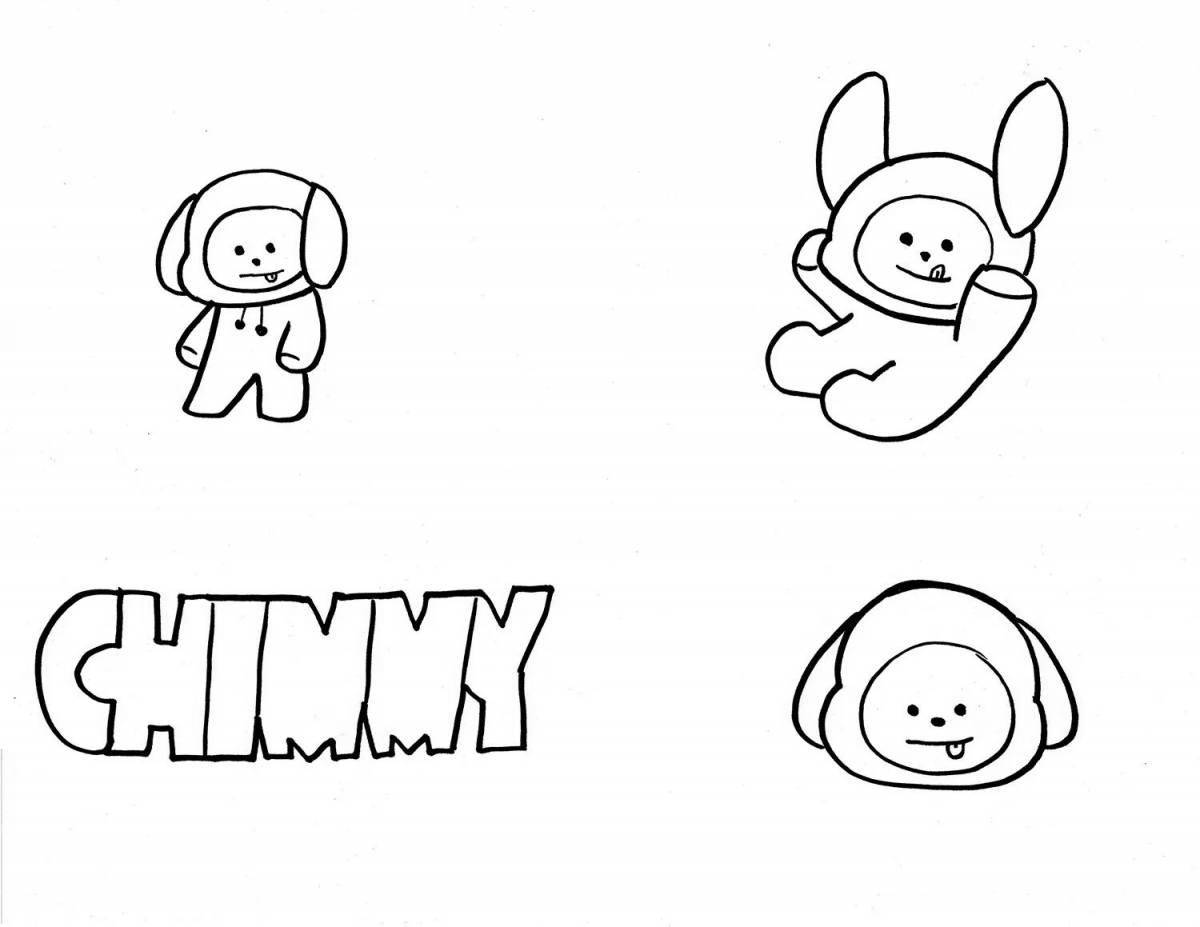 Раскраска Яркое печенье bt21 раскраска