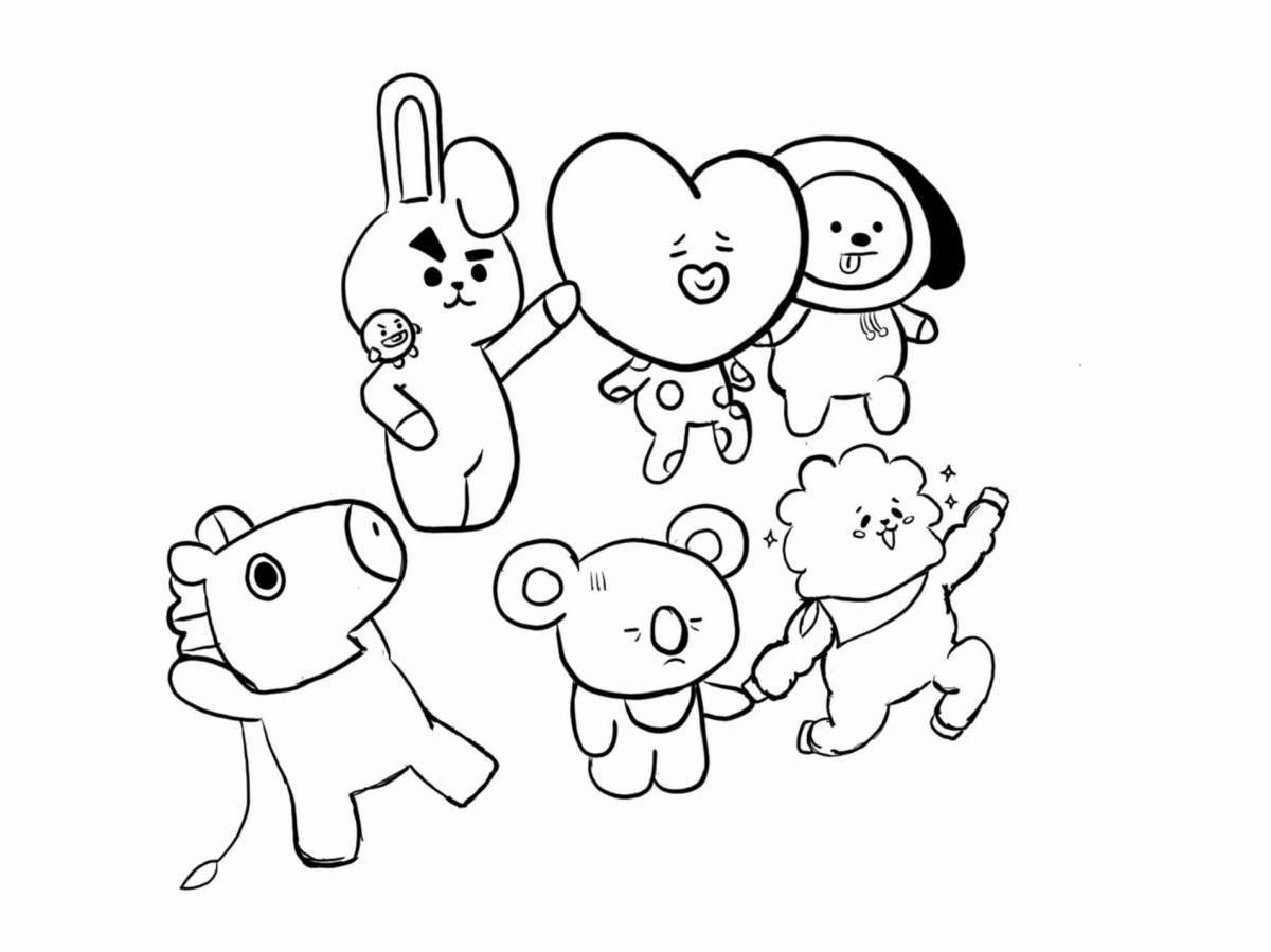 Coloring playful cookie bt21