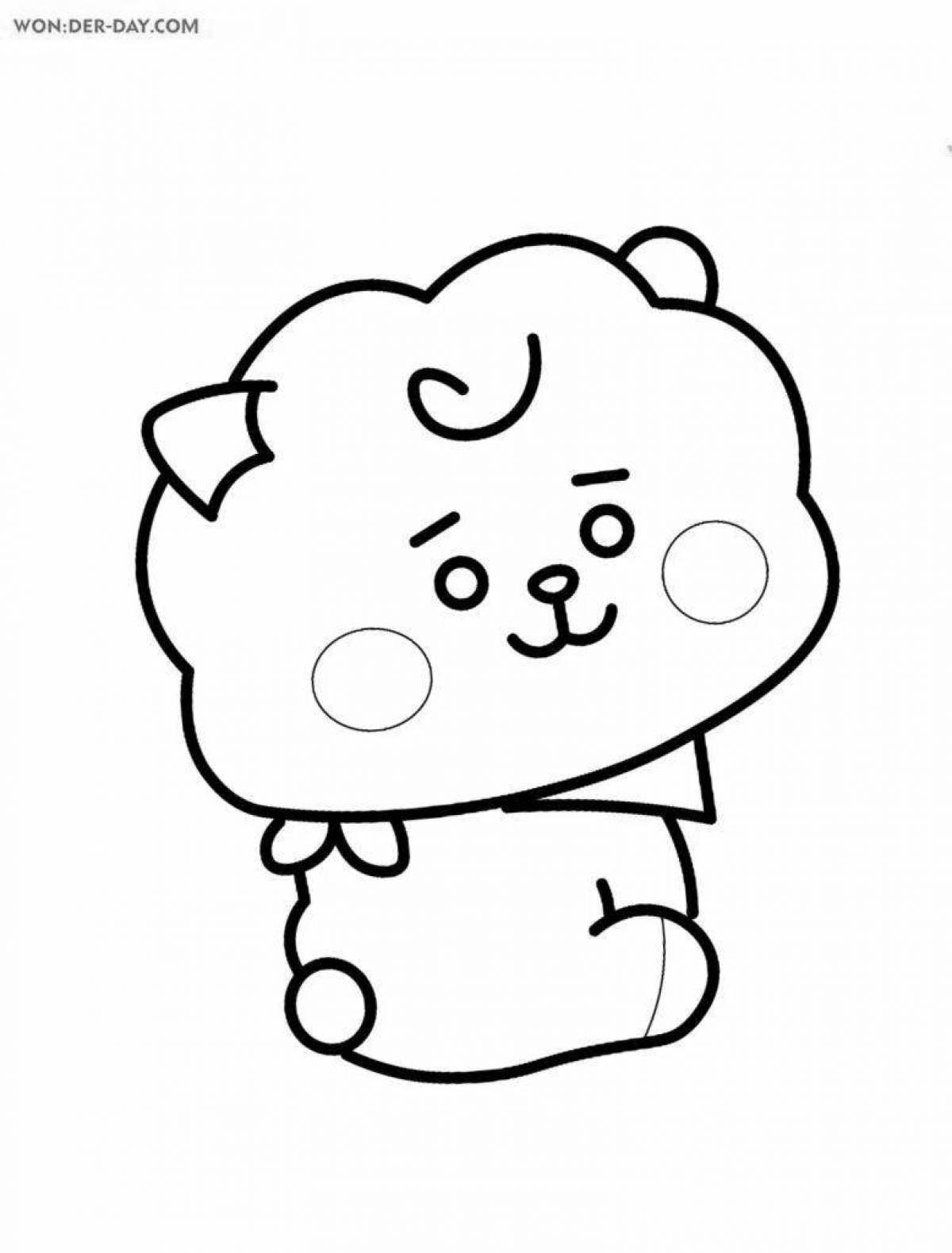 Cookie bt21 exciting coloring