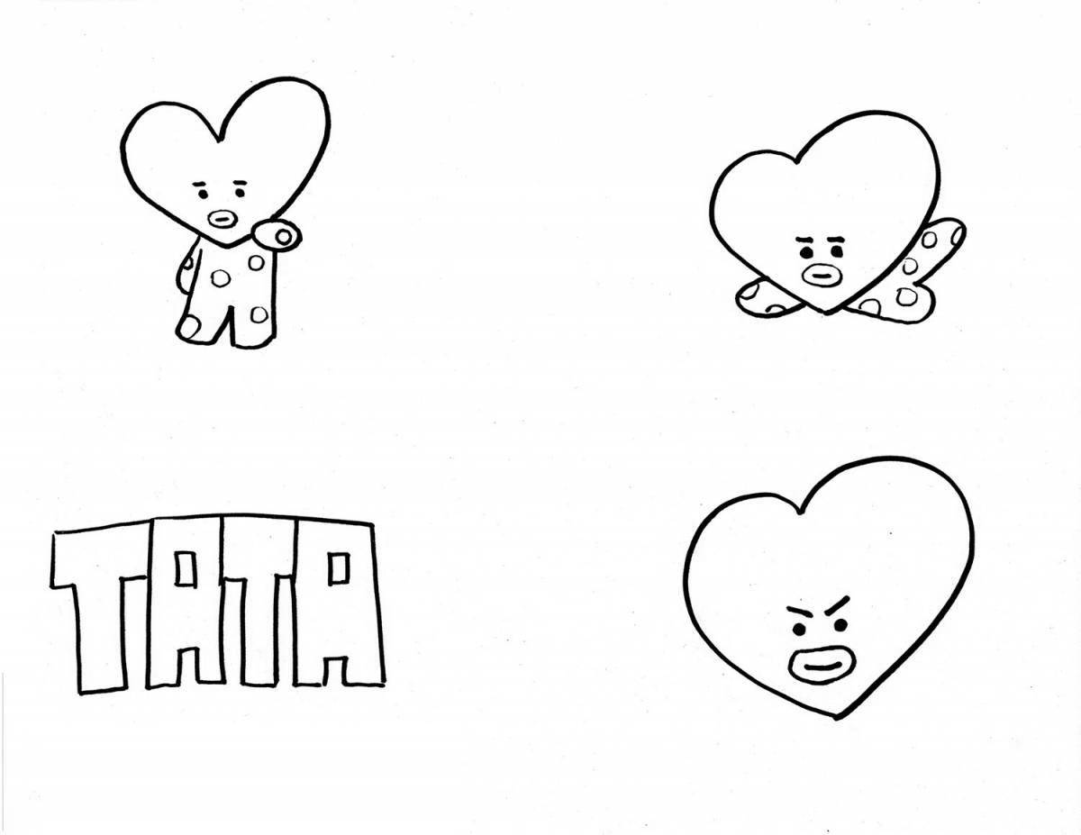 Раскраска Увлекательная раскраска cookie bt21