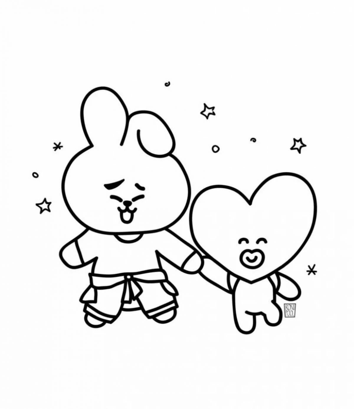 Bt21 amazing cookie coloring page