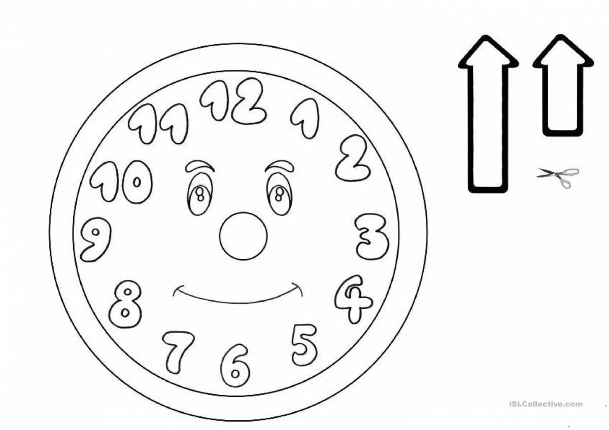 Tick tock dramatic coloring page