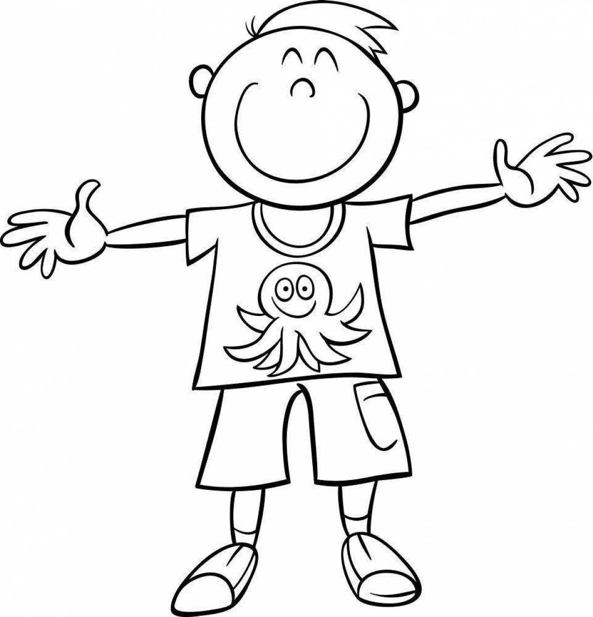 Colorful coloring of a human figurine