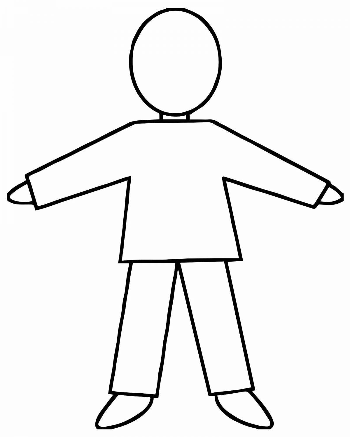 Radiant coloring page man figure