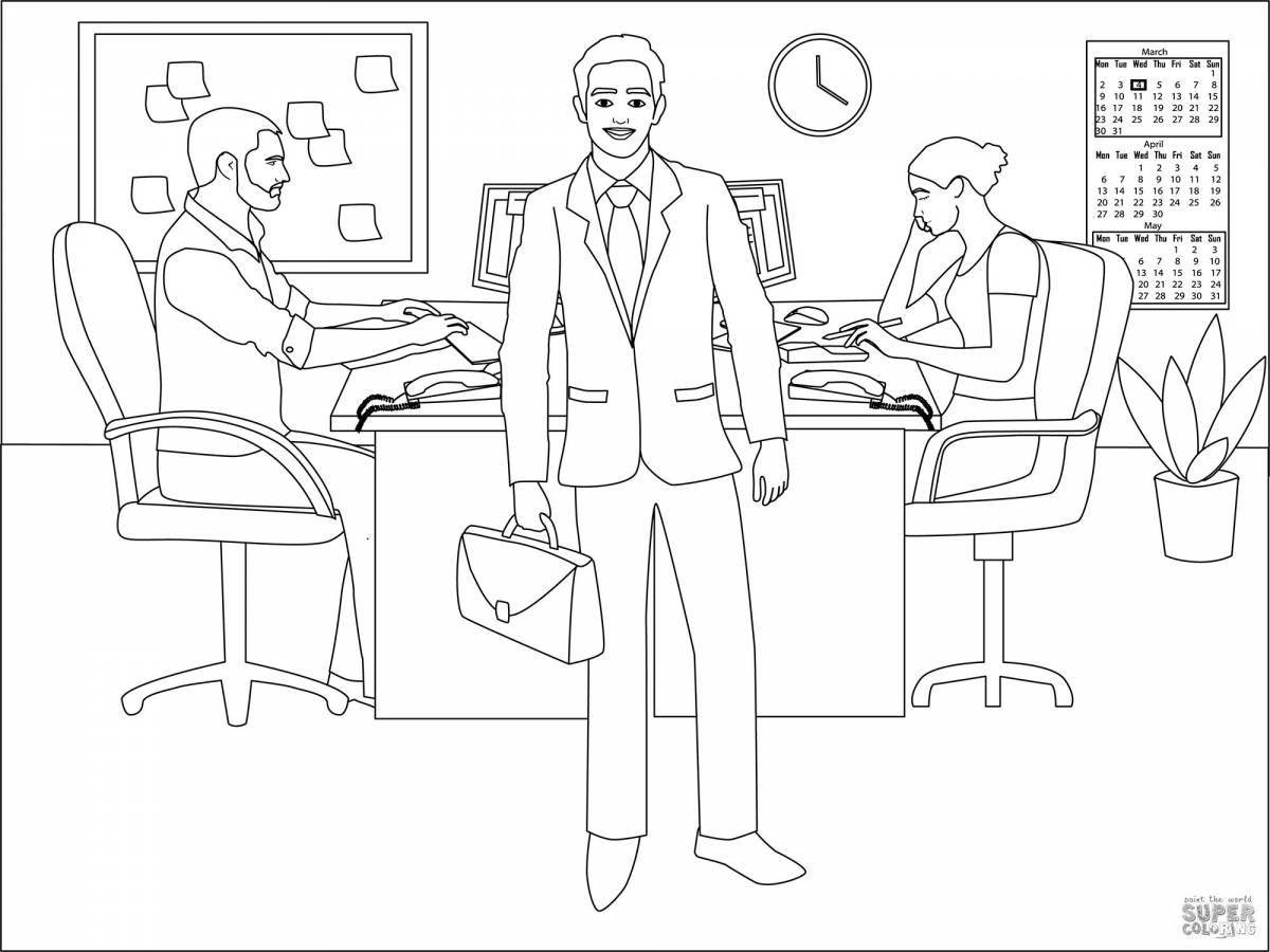 Live coloring of a man