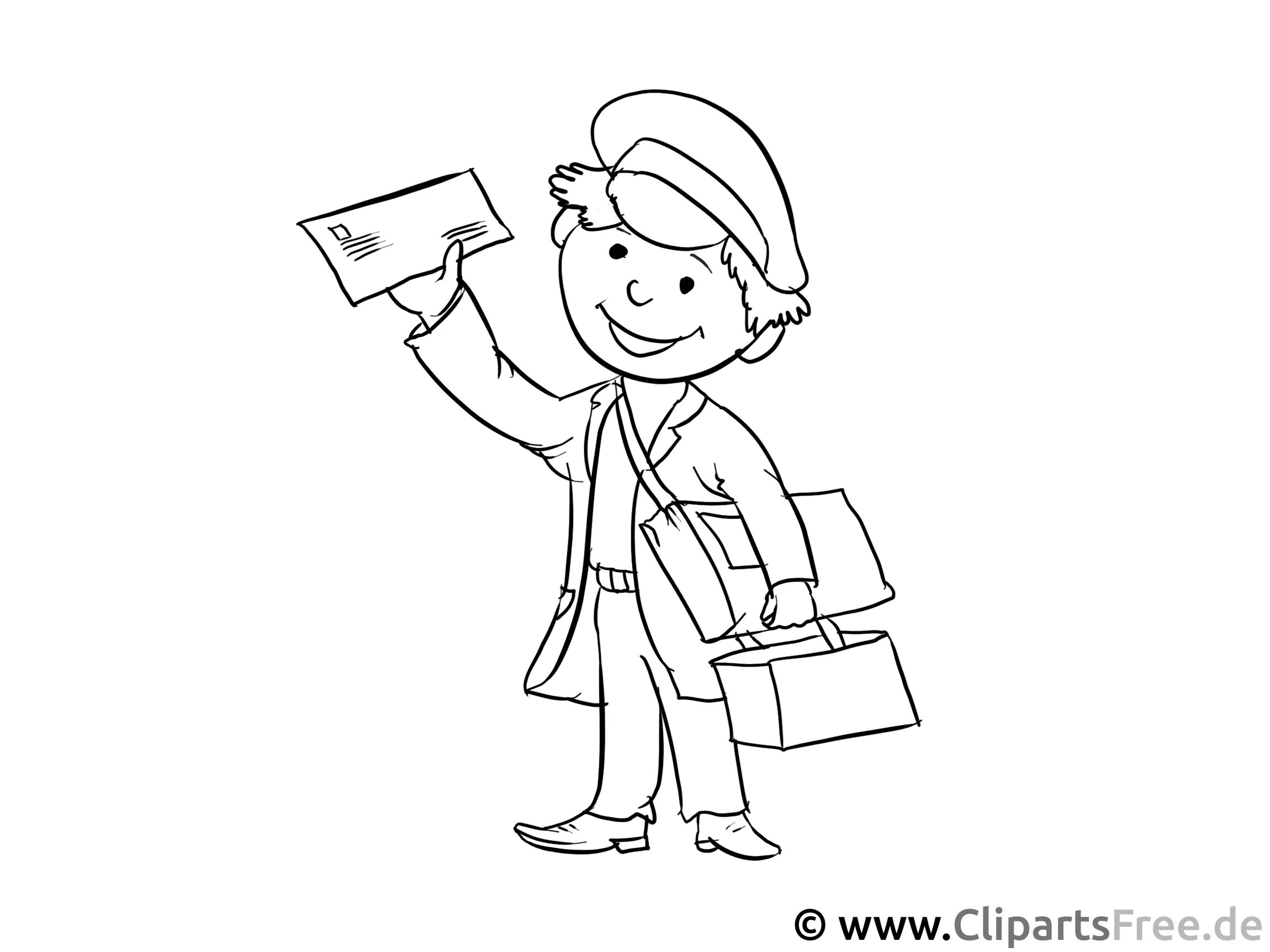 Animated post office coloring page