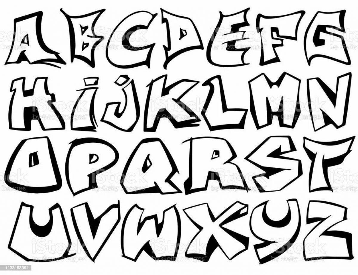 Photo Exquisite coloring beautiful font