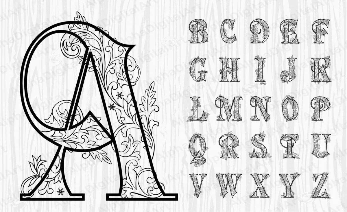 Wonderful coloring beautiful font