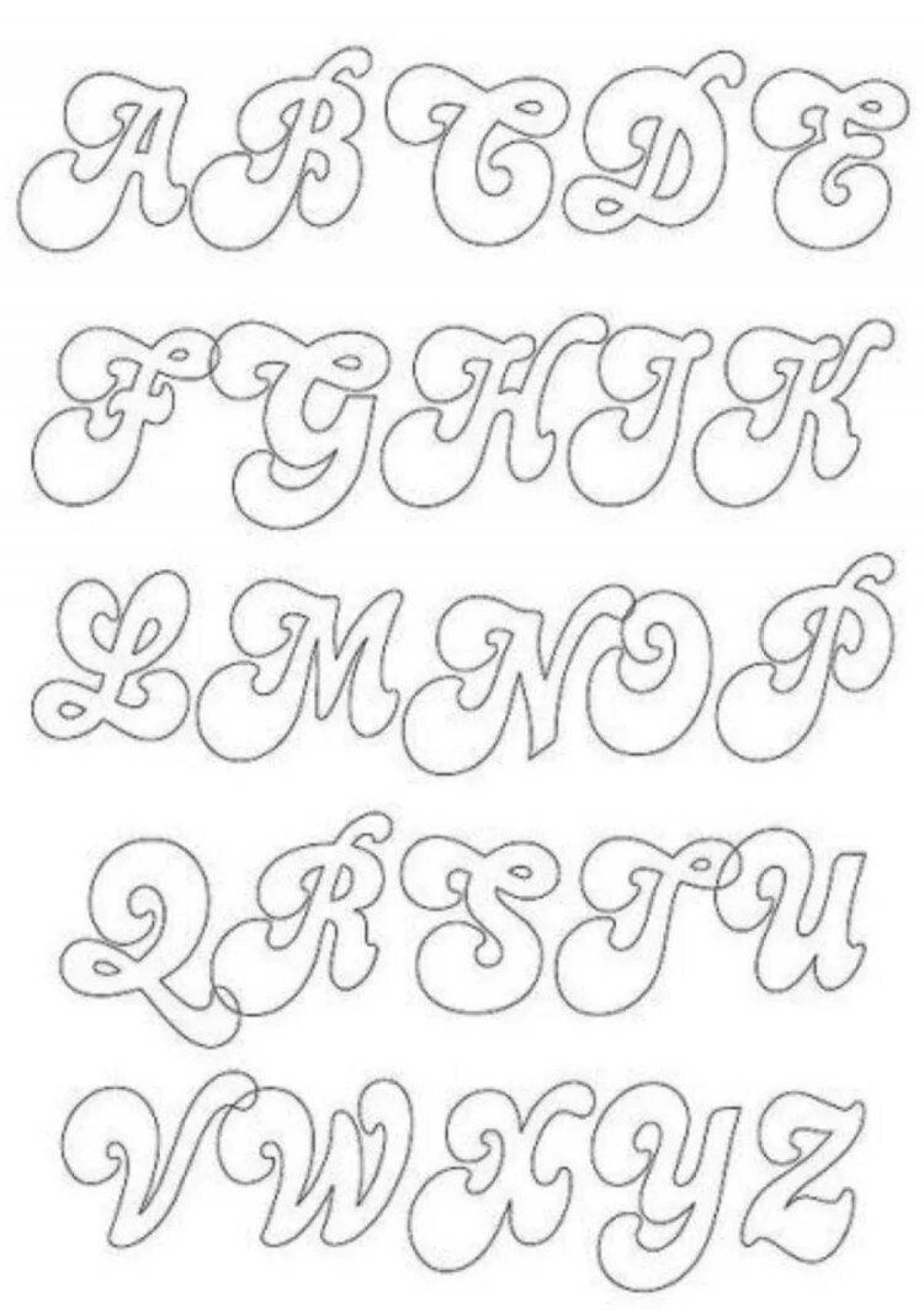 Nice coloring book with nice font