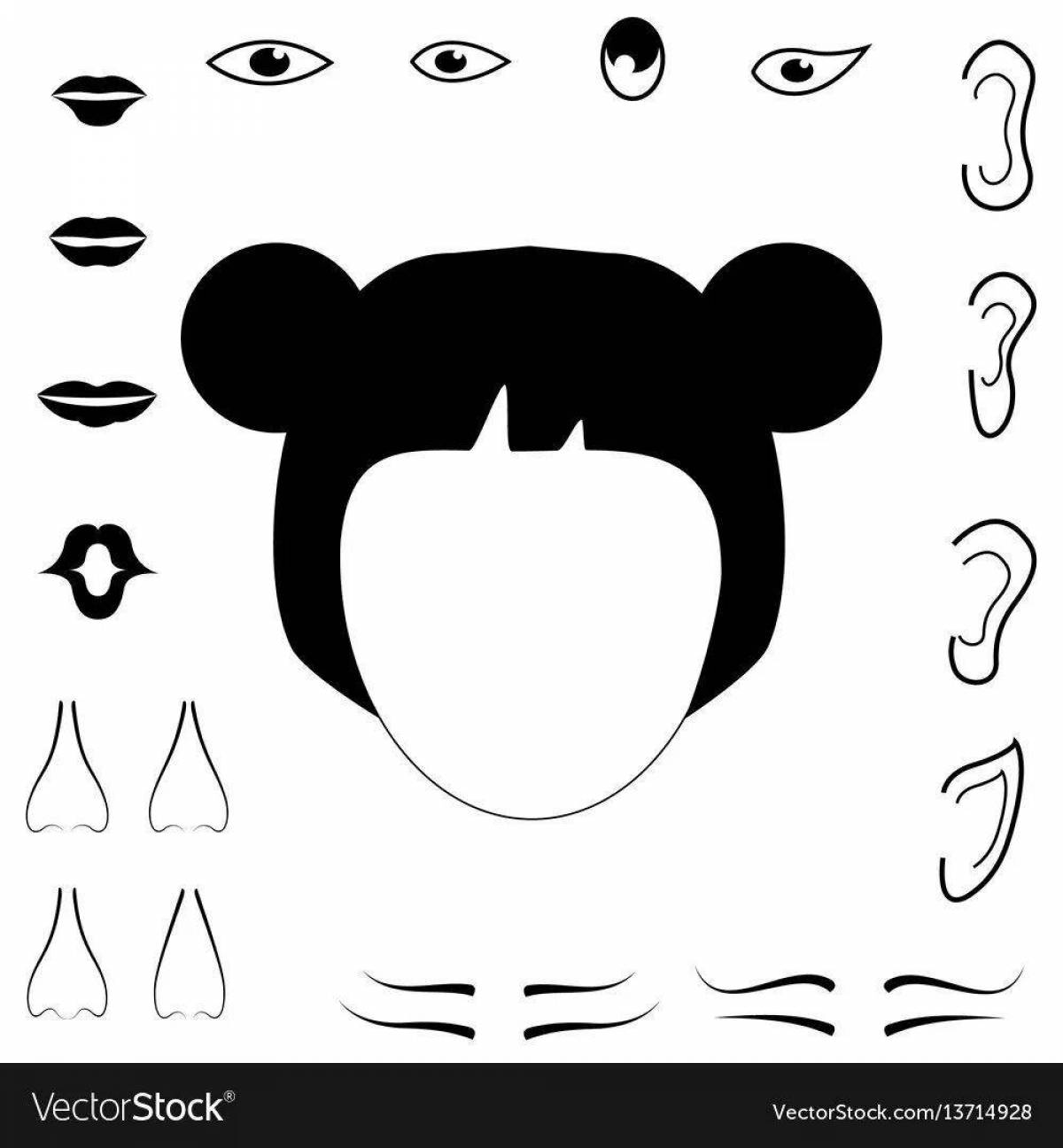 Fun coloring parts of the face