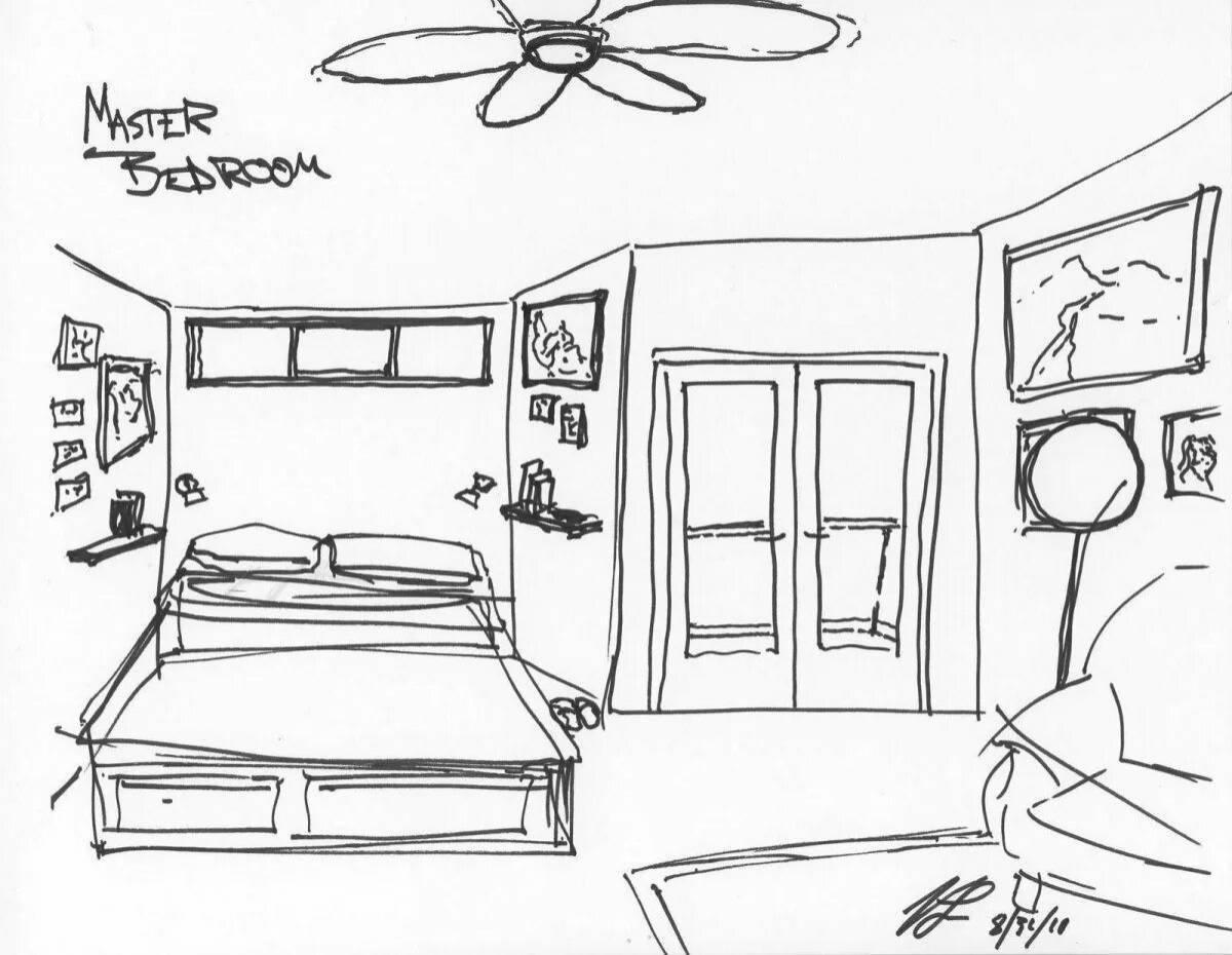 Exciting boy's room coloring book