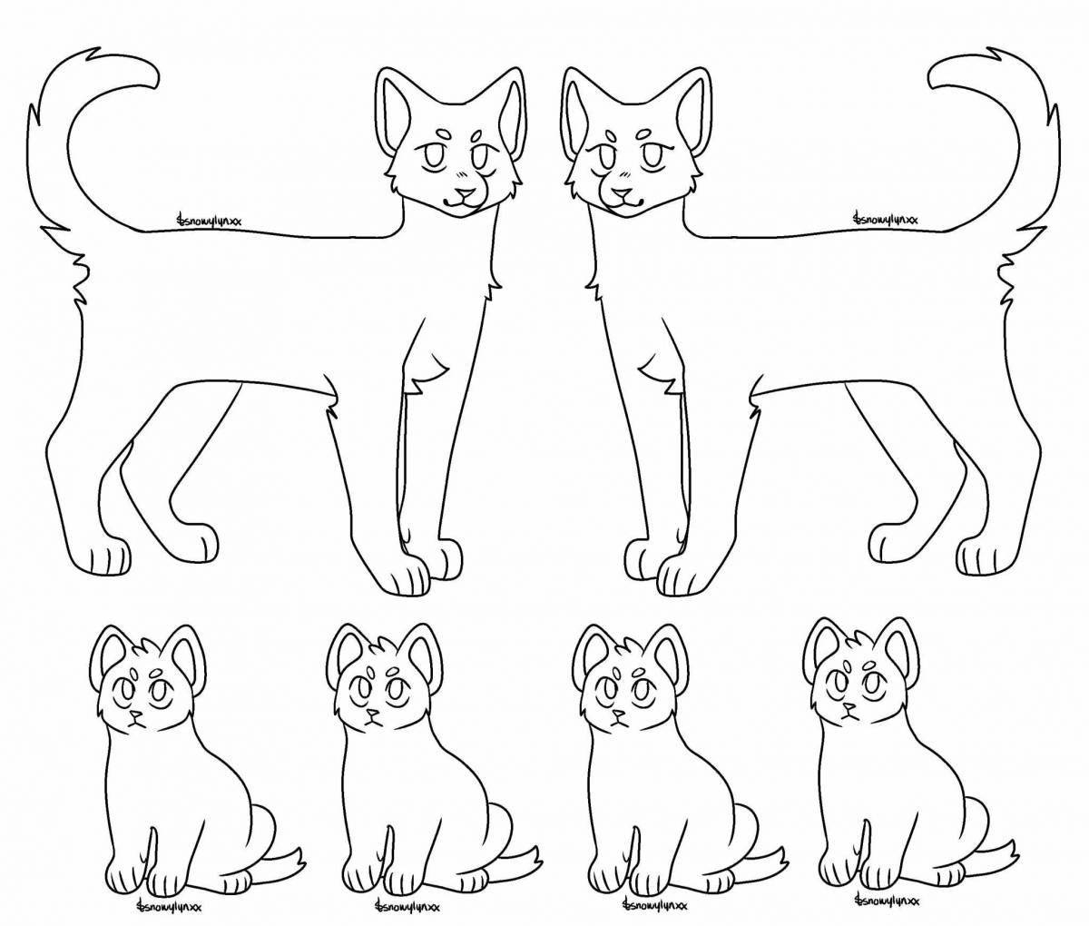 Coloring cat family games