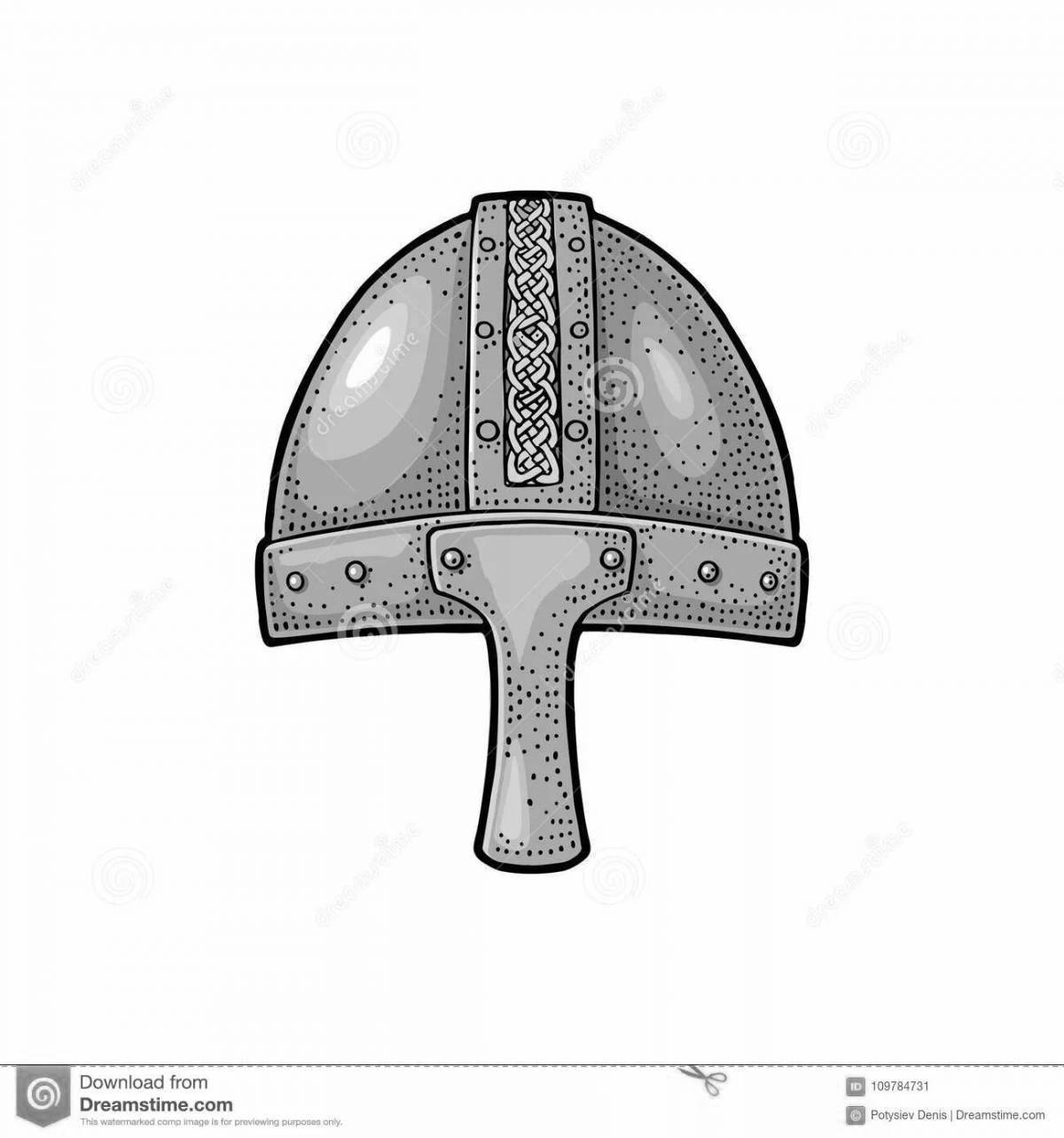 Средневековый шлем вектор