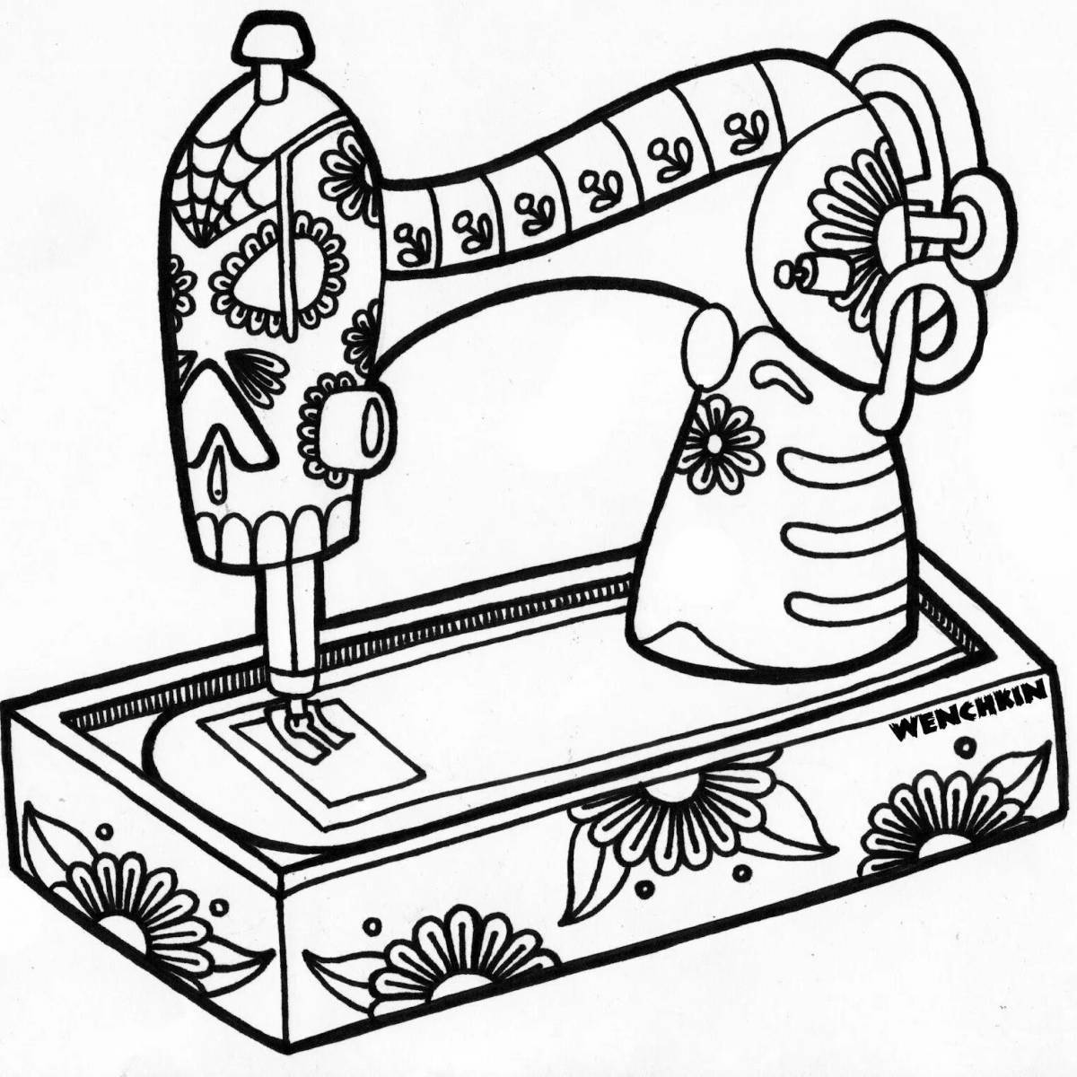 Картинка швейной машинки для распечатки
