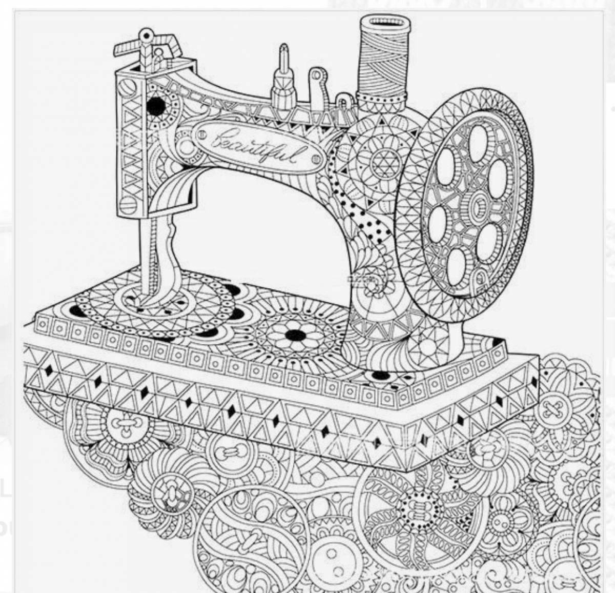 Картинка швейной машинки для распечатки