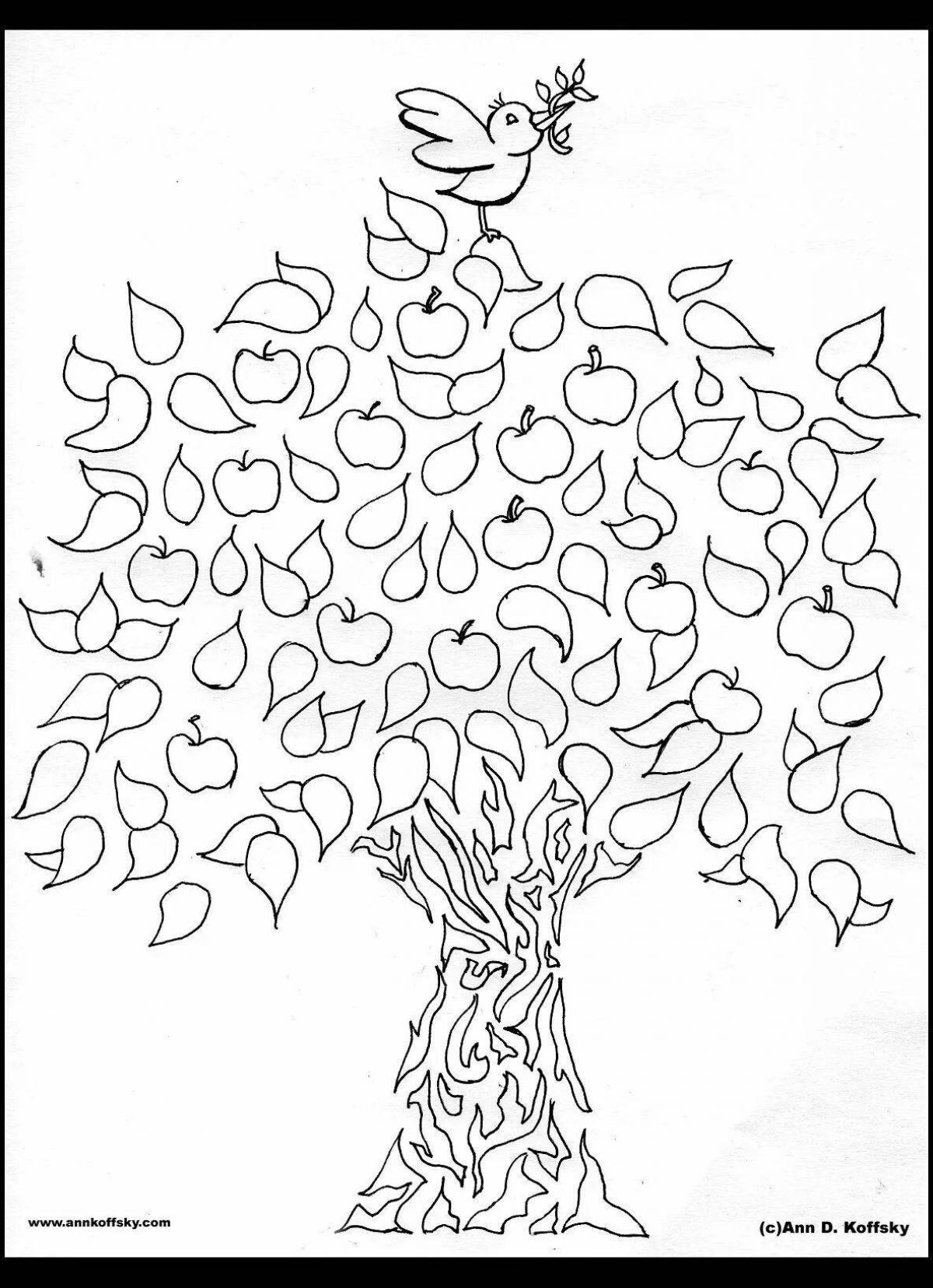 Coloring page magnificent wonder tree