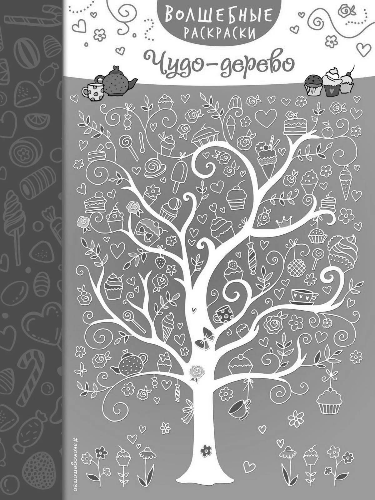 Coloring page luxurious miracle tree