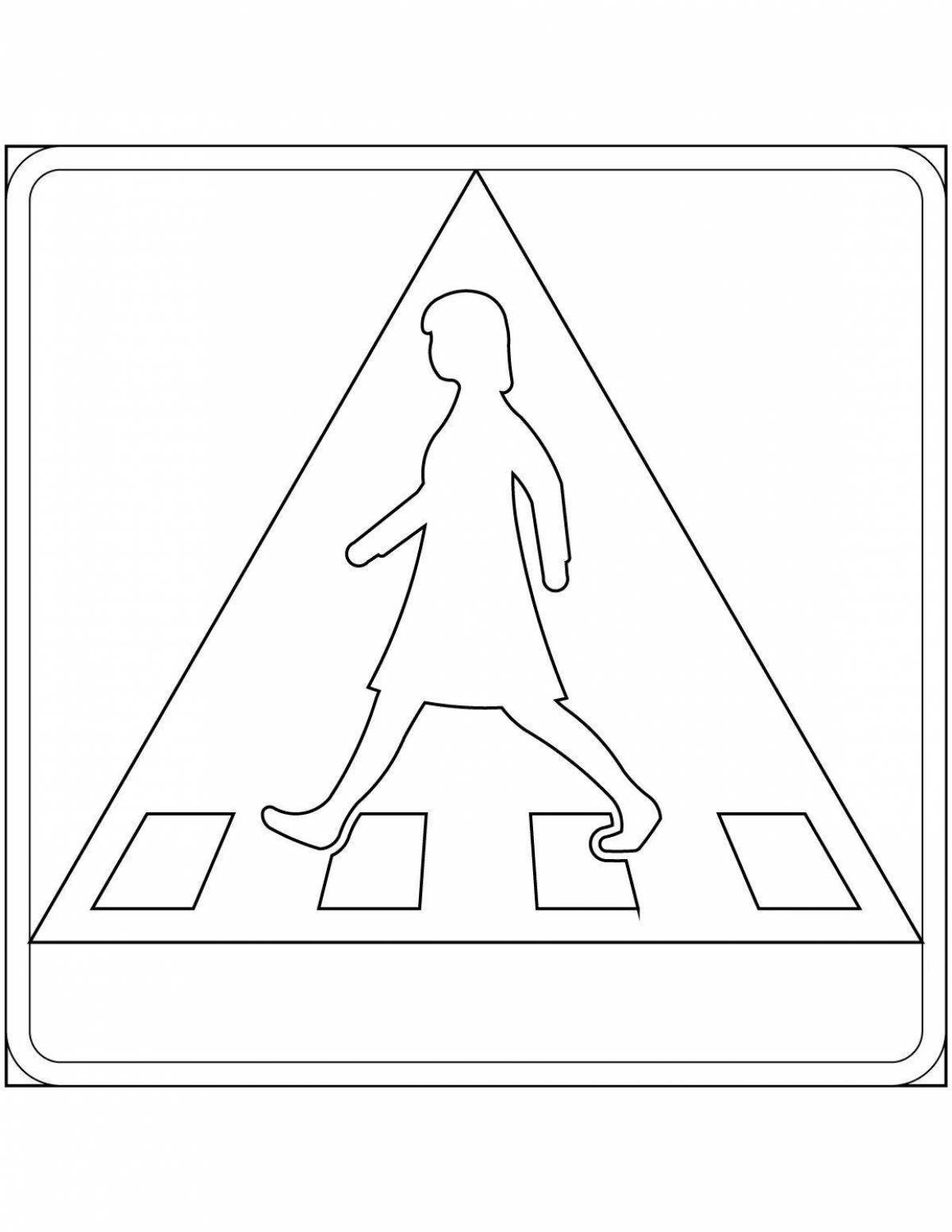 Colorful walking path coloring page
