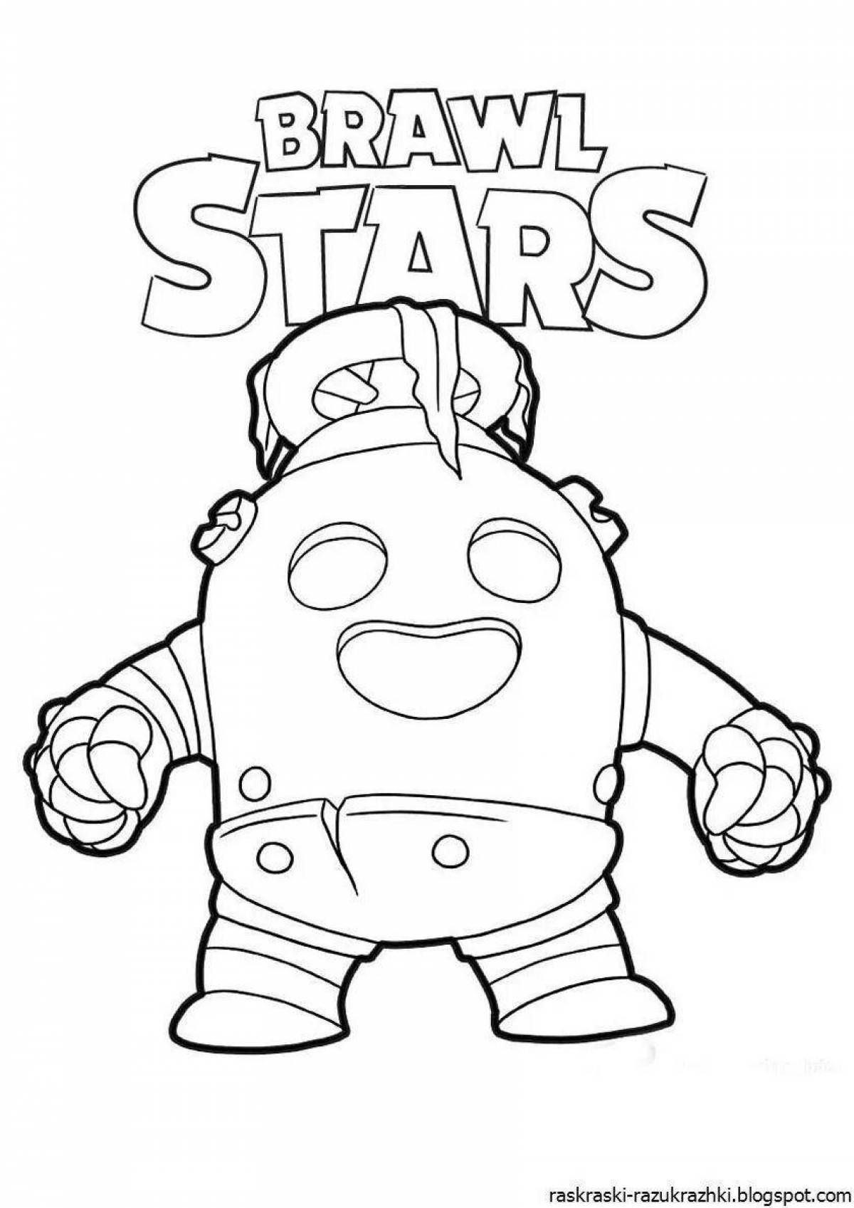Colorful mr p coloring page