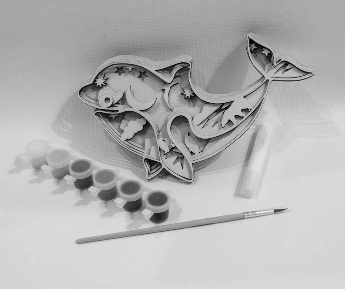 Shiny wood layered coloring