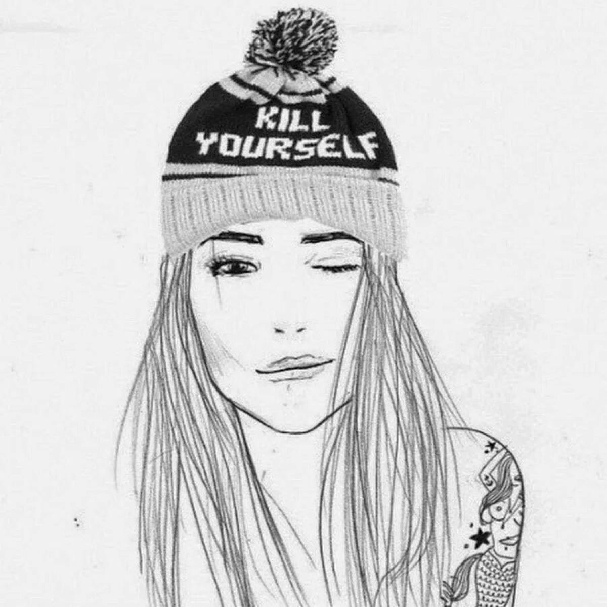 Photo Coloring funny tomboys 7