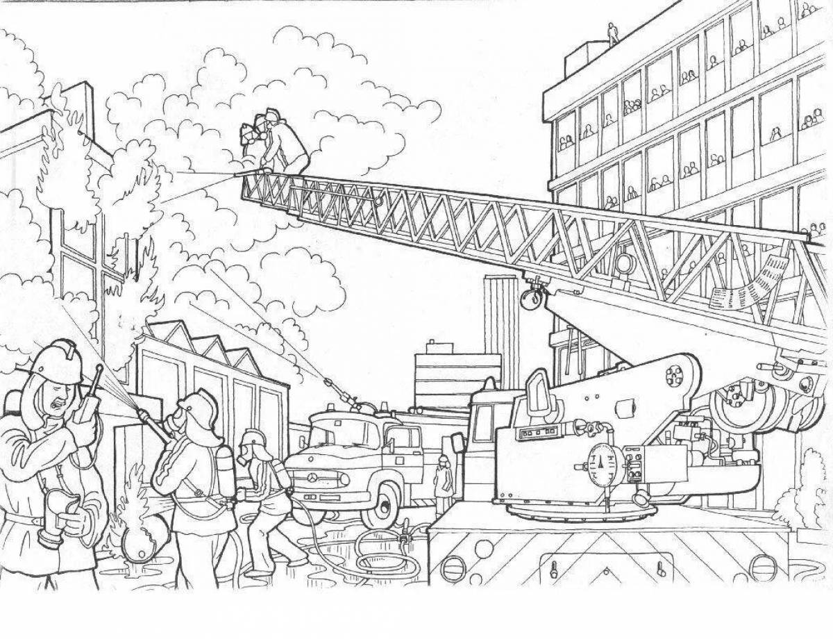 Photo Bright fire extinguishing coloring book