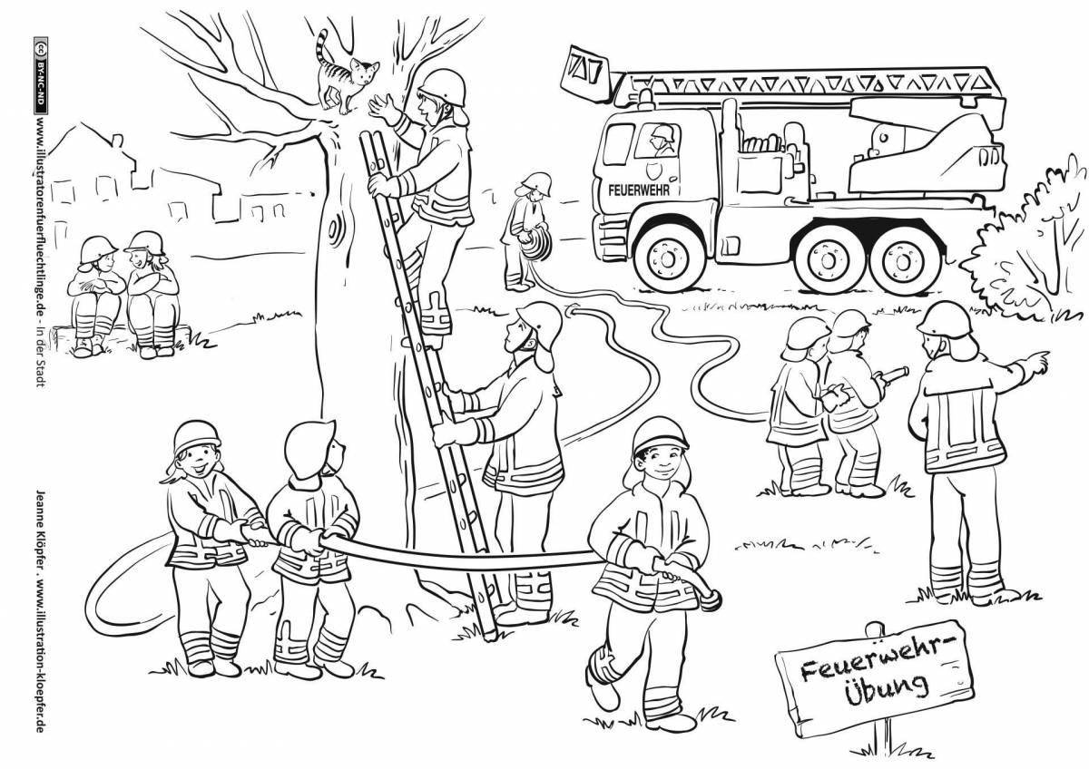 Firefighting coloring book